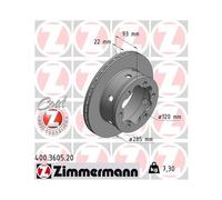 ZIMMERMANN 400.3605.20 Disque de frein