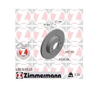 2X ZIMMERMANN Disque De Frein COAT Z Essieu Avant 240Mm