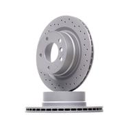 2x ZIMMERMANN Sport Coat Z Disque de frein Arrière pour BMW 1 Coupé (E82) 300mm