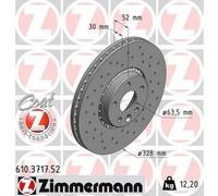 2x ZIMMERMANN Sport Coat Z Disque de frein Avant pour VOLVO XC60 (156) 328mm