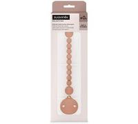 (2X1)Attache sucette ET Anneau de dentition tout silicone Rose