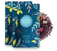 2x100g de Thé Noir aromatisé à la Fraise et à la Rhubarbe - Idéal pour le goûter | Le Quatre Heures COMPTOIR FRANÇAIS DU THÉ