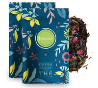 2x100g de Thé Vert aux saveurs de Pêche et d’Abricot - Délicieux Chaud ou Glacé | Kimono COMPTOIR FRANÇAIS DU THÉ