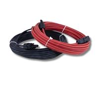 2x10m Allonge câble solaire 4mm² - MC4 - (Noir - Rouge)