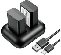 2x1300mAh NP-FW50 Batteries de Rechange et Chargeur Compatible avec Sony ZV-E10,A6000,A6500,A6300,A6400,A7,A7II,A7RII,A7SII,A7S,A7S2,A7R,A7R2,A55,A5100,A5000,A3000,A55,RX10