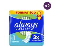 2x136 Serviettes Hygiéniques Always Ultra - Normal