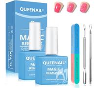 2x15ml Dissolvants Vernis à Ongles en Gel Professionnels,Enlève Vernis Semipermanent,Gel Remover Rapide,Nail Polish Remover,Retrait Rapide et Doux en 3 à 5 Minutes