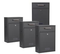 2x2 Boîte aux lettres Fixation murale V52 Anthracite Courrier Porte-nom