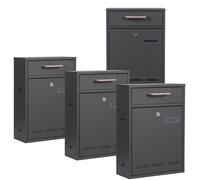 2x2 Boîte aux lettres Fixation murale V53 Anthracite Courrier Porte-nom