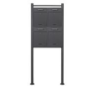 2x2 Boîte aux lettres V52 Anthracite Pied de support Courrier Porte-nom