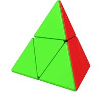 2X2 Pyramide Lisse Twist Cube pyramix 2x2x2 Pyramide Cube Puzzle Triangle Quatre Axes tétraèdre Puzzle pyramix Multicolore sans Autocollant