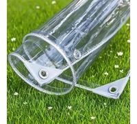 2x2m Bâche en PVC imperméable et Transparente,650g/m² Bâche de Protection Résistant à l'hiver résistante aux intempéries,Espacement des Trous 30 cm,pour Couverture Plantes de Jardin