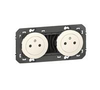 Legrand Prise double DOOXIE 2x2P+T 16A précâblées surface blanc