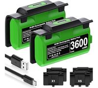 2x3600mWh Batterie pour Manette Xbox Series X, Rechargeable Batterie pour Manette Xbox avec 12 Heures de Lecture, Compatible avec Les Manettes Xbox Series X/S, Xbox One S/X/Elite