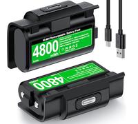 2x3600mWh Batterie pour Manette Xbox Series X, Rechargeable Batterie pour Manette Xbox avec 12 Heures de Lecture, Compatible avec Les Manettes Xbox Series X/S, Xbox One S/X/Elite(Noir)