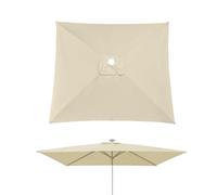 2x3m 3X3 2X2 Auvent De Rechange, 4 6 8 Baleines Toile De Remplacement De Parasol Rectangulaire/Carré, Polyester Imperméable U30+ Respirant Lavable, Housse Pour Jardin Terrasse Plage(Beige,297X297cm)