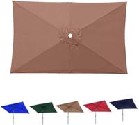 2x3m Toile De Rechange Pour Parasol Déporté Rectangulaire, Housse De Rechange Pour Parasol De Terrasse, Toile De Rechange Parasol De Jardin Rectangulaire