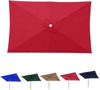2x3m Toile De Rechange Pour Parasol Déporté Rectangulaire, Housse De Rechange Pour Parasol De Terrasse, Toile De Rechange Parasol De Jardin Rectangulaire
