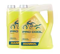 2x5 Litre Mannol Pro Cool Liquide de Refroidissement Jaune Antigel Moto Scooter
