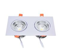 2x7W COB Downlight 6000K 100-264V Downlight ajustable Plafonnier encastré avec pilote LED pour chambre à coucher