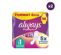 2x96 Serviettes Hygiéniques Always Platinum - Normal Plus