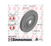 2xDisque de frein ZIMMERMANN 100.3380.75 convient pour VAG