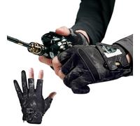 2XK-NOV Gants de pêche antidérapants, Gants de vélo d'été, Mitaines d'atterrissage pour Homme et Femme, pour la pêche sur Glace, la Chasse (Grigio Scuro, L)