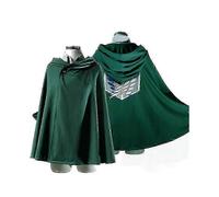 (2XL,black)Anime Attack On Titan Cloak Shingeki No Kyojin Scouting Legion Aren / Levi Capes Cosplay Costume