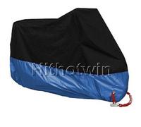 2xl Pour 2101-2200mm - Cubierta Negra Para Motocicleta, Protector Uv Para Exteriores, Impermeable, A Prueba De Polvo, Antirrobo, Con Orificio Para Cerradura - Bleu Foncé