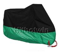 2xl Pour 2101-2200mm - Cubierta Negra Para Motocicleta, Protector Uv Para Exteriores, Impermeable, A Prueba De Polvo, Antirrobo, Con Orificio Para Cerradura - Vert Foncé