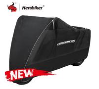 2xl Pour 2101-2200mm - Funda Protectora Uv Para Motocicleta, Cubierta Impermeable A Prueba De Polvo Para Moto, Con Bloqueo Interior, Diseño De Agujeros - Mcz002 Noir