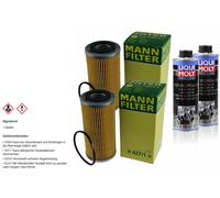 2xMANN-FILTER Ölfilter-h 827/1 N + 2xLIQUI Moly Pro-Line Nettoyant Moteur