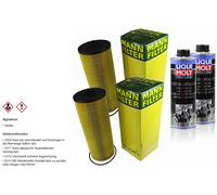 2xMANN-FILTER Ölfilter-hu 12 140 X + 2xLIQUI Moly Pro-Line Nettoyant Moteur