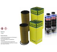 2xMANN-FILTER Ölfilter-hu 6008 Z + 2xLIQUI Moly Pro-Line Nettoyant Moteur