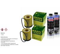 2xMANN-FILTER Ölfilter-hu 611/1 X+ 2xLIQUI Moly Pro-Line Nettoyant Moteur