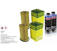 2xMANN-FILTER Ölfilter-hu 719/8 Y + 2xLIQUI Moly Pro-Line Nettoyant Moteur