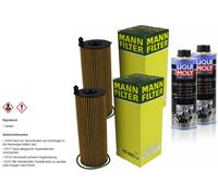 2xMANN-FILTER Ölfilter-hu 8001 X + 2xLIQUI Moly Pro-Line Nettoyant Moteur