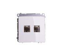 2xRJ45 Simon Basic BM62E.01/11 ordinateur double prise