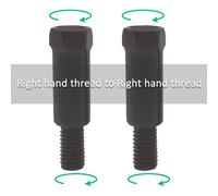 2xrr Rétroviseur De Moto Noir Et Argent Plus Long, Grotte M8, 8mm, Dans Le Sens Des Aiguilles D'une Montre, Anti-Horaire, Magasins À Droite, Filetage À Main, Vis Proxy, 1 Paire Nipseyteko®