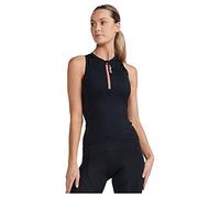 2XU Aero Tri Singlet T-Shirt sans Manches, Noir/Hyper Corail, M Femme
