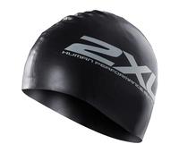 2XU Bonnet de Bain Unisexe en Silicone 2XU argenté, Blanc, Taille Unique UK