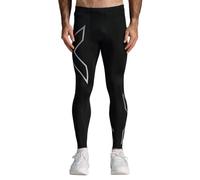 2XU Core Pantalon Collant de compression pour homme, Noir/Argent, Taille L