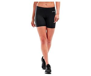 2XU Femme Core Comp 5 Game Day Shorts, Noir/Argent, XS EU