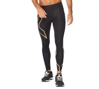 2XU Homme Tights de compression Light Speed, Noir/Doré Réfléchissant, XS EU