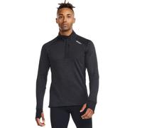 2XU Ignition 1/4 Zip T-Shirt à Manches Longues, Noir/argenté (Black/Silver Reflective), XS Homme