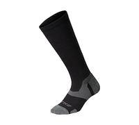 2XU UK Vectr Merino Light Cushion Full Length Chaussettes Homme, Noir/Titane, Size L1