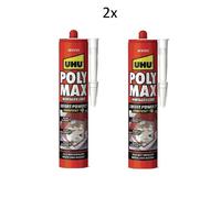 2xUHU Poly Max Adhésif de Montage Blanc Sofort Puissance 440g Colle Produit Bau