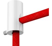 2xwall and ceiling cable brackets with screws and wall plugs for textile cable,white