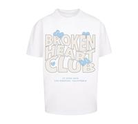 2Y Studios T-Shirt 'Broken Heart Club' beige / bleu / blanc, Taille L