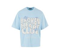 2Y Studios T-Shirt 'Broken Heart Club' crème / bleu clair / noir, Taille M